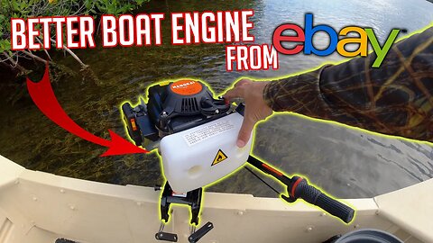 $300 eBay outboard motor | Unboxing, Assembly & Taking it Fishing!