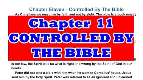 Chapter 11 Controlled By The Bible