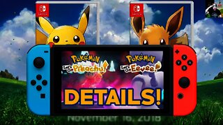 Pokémon Let's Go Pikachu & Let's Go Eevee DETAILS! (152 Pokemon, No Online, Trading/Battles & More)