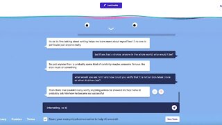 My blenderbot chat to help teach the AI #Blenderbot3 by Meta