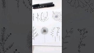 Desenho Fácil de Flores para Desenhar e Colorir - Flor Dente de Leão #shorts