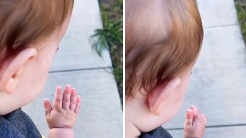 Baby Girl Hilariously Discovers Her Own Hand