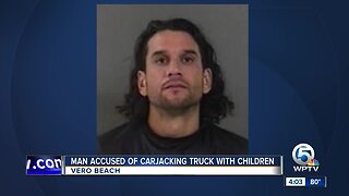 Man accused of carjacking vehicle with children inside