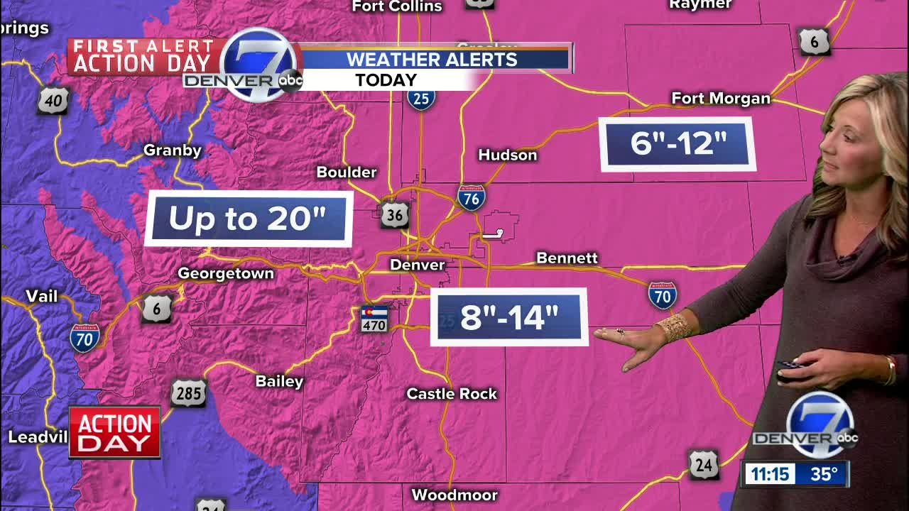 Snowfall timeline across Colorado