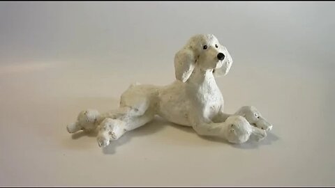 painting paper mache dogs