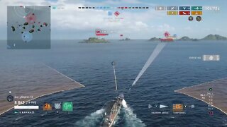 ￼ (World of warships legends￼)Sneaking up on carrier￼ ￼