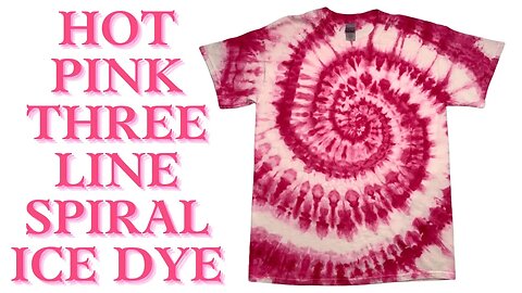 Tie-Dye Designs: Hot Pink Three Line Ice Dye Spiral