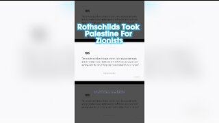 INFOWARS Reese Report: Rothschilds, British Empire Took Palestine Over For The Zionists - 10/17/23