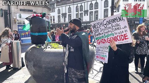 March for justice in Gaza, Queen Street Cardiff Wales