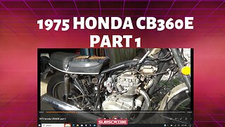 1975 honda CB360E, part 1