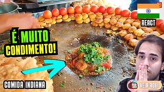 FALTA UM POUCO DE COMIDA NESSE TEMPERO... Reagindo a COMIDAS DE RUA INDIANAS | Veja Aqui Reacts