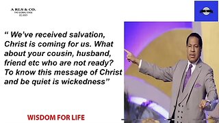 Pastor Chris Quote: Wisdom for Life 2