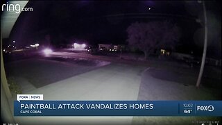 Paintball attack vandalizes homes