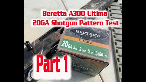 Beretta A300 Ultima 20GA Shotgun Pattern Test. Herters 3" #2 shotgun shells.