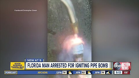 Florida man arrested for igniting homemade pipe bomb and sharing video on Facebook