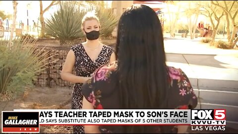 What would you do if your kid had a mask taped to his head by a teacher?