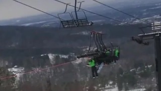 Ski lift malfunction leaves riders hanging
