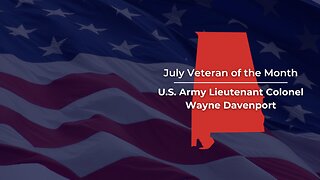 Senator Tuberville Recognizes Lt. Col. Wayne Davenport of Trussville as July "Veteran of the Month"