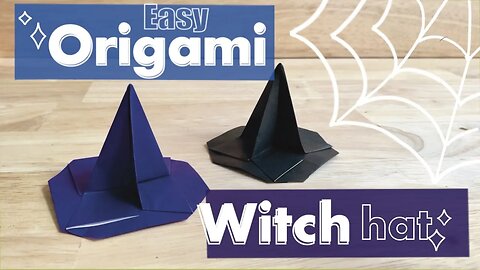 Easy Cute Halloween Witch Hat origami | Fun Birthday and Halloween Decorations, Cute Party Favors