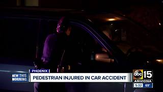 Pedestrian hit by car in central Phoenix