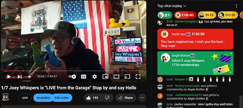4/28 Joey Whispers 1776 is "LIVE from the GARAGE" Stop by and say hello
