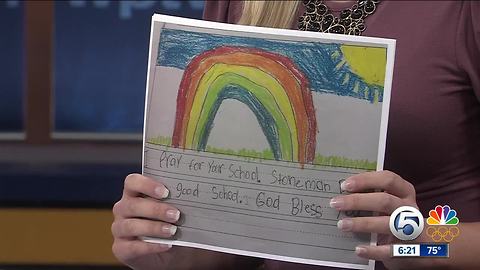 Alum prompts first graders to write notes to MSD
