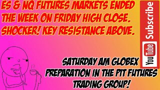 ES NQ Futures Pit Saturday AM GLOBEX Preparation