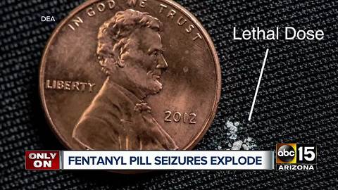 Fentanyl pill seizures skyrocketing in Arizona