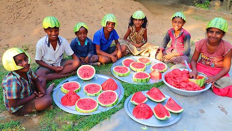 WATERMELON JUICE | 50 KG WATERMELON FRUIT | Healthy Summer Juice | Village Fun Cooking