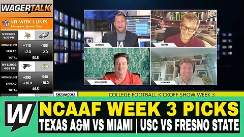 Happy Hour CFB Kickoff | NCAAF Week 3 Predictions | Texas A&M vs Miami | USC vs Fresno State