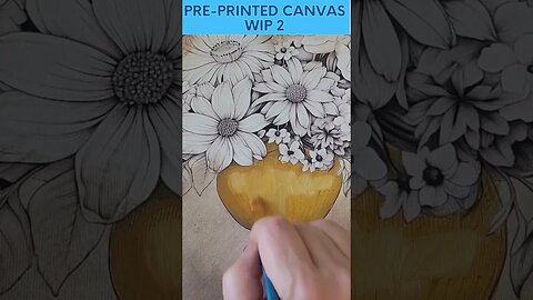 Flowers in a Vase-Preprinted Canvas-WIP 2