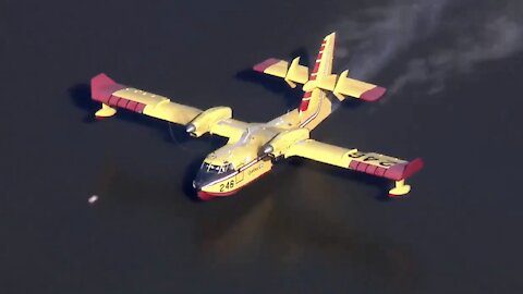 Firefighting aircraft at work