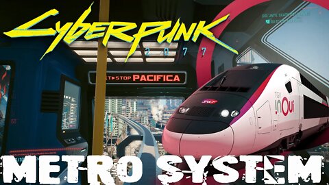 Cyberpunk 2077 Metro System Flying car