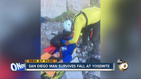 San Diego man survives fall at Yosemite