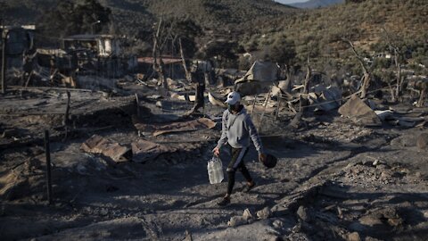 Greek Refugee Camp Destroyed After Second Fire In 1 Week