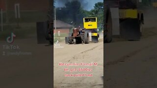 4bt cummins powered farmall m 4th gear sledpulling 5500 lbs Marietta MN July 17th 2022