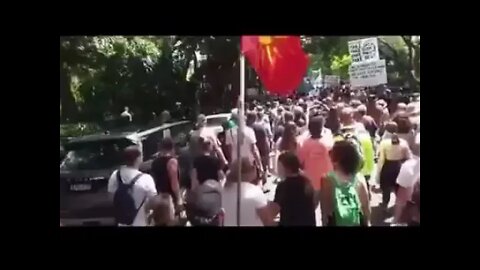 AUSTRALIA - Protest And Huge Freedom March In Brisbane.