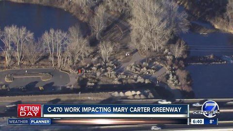 Mary Carter Greenway Trail being closed by C-470 project