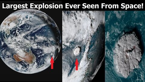 Volcanic Eruption May Be Biggest Ever Seen From Space | Geostationary Satellite Views