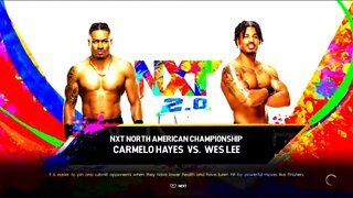 NXT Carmelo Hayes vs Wes Lee for the NXT North American Championship
