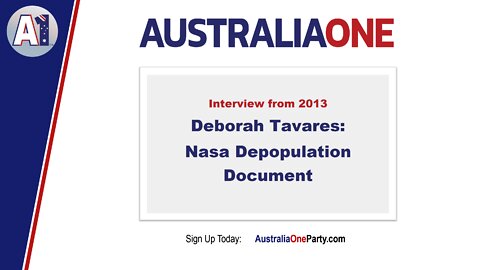 AustraliaOne Party - Deborah Tavares: Nasa Depopulation Document