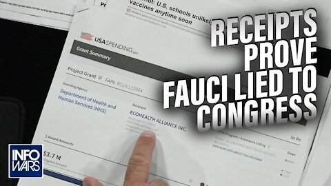 Receipts Prove Fauci Lied to Congress About Funding Wuhan Lab