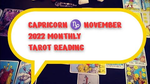 CAPRICORN ♑ YOU'RE AMAZING! NOVEMBER 2022 MONTHLY TAROT READING