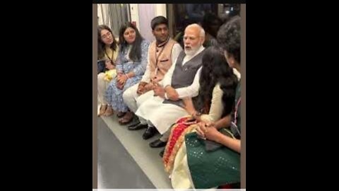 PM Modi makes a special request to fellow commuters on board the mumbai metro.