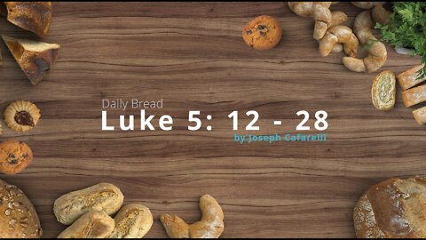 Daily Bread🍞 Luke 5: 12 – 28