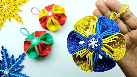 ❄ Christmas Crafts Idea ❄ Christmas Ornaments Making 🎄 DIY Handmade Crafts With Glitter Foam Paper