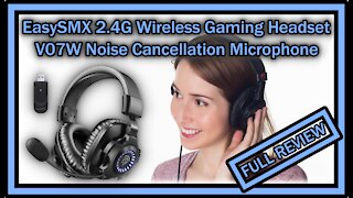 EasySMX 2.4G Wireless Gaming Headset V07W FULL REVIEW (Unboxing, Instructions Manual, Mic Test)