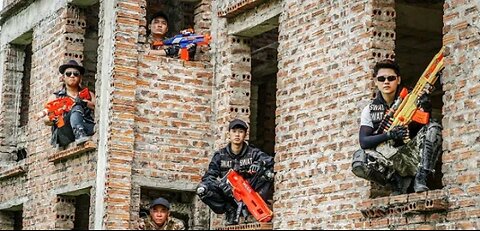 Game_Nerf_War_ Warriors_SE AL_X_Nerf_Guns_Fight_Gang_Destru ction_Braum_Crazy_Mercenary_Duo(