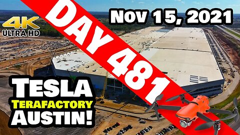 Tesla Gigafactory Austin 4K Day 481 - 11/15/21 - Tesla Terafactory TX - BUSY MONDAY AT GIGA TEXAS!