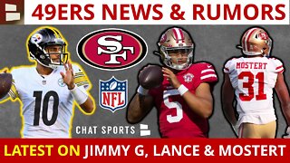 John Lynch PRAISES Trey Lance, Jimmy G Trade To Steelers? SF Re-Signing Raheem Mostert? 49ers Rumors